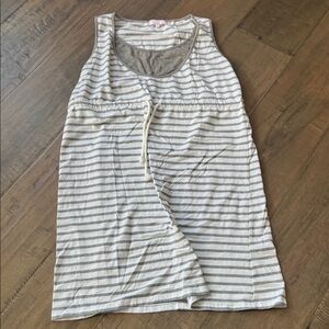 Striped Sleeveless Nursing Dress